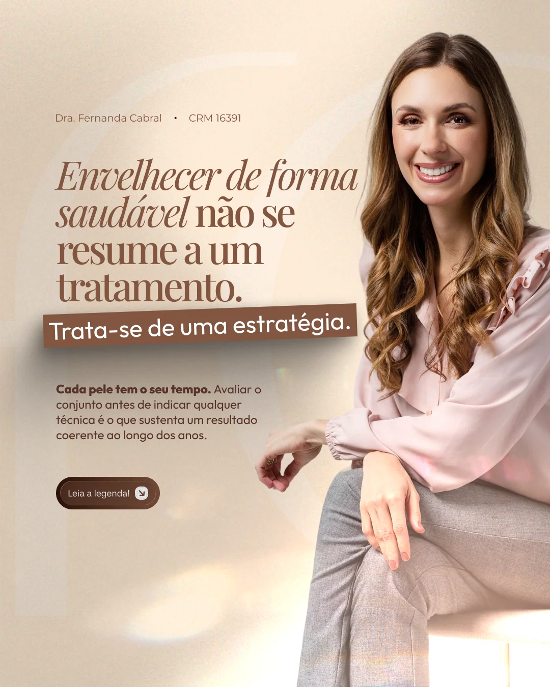 Post de Instagram do projeto FC Dermatologia