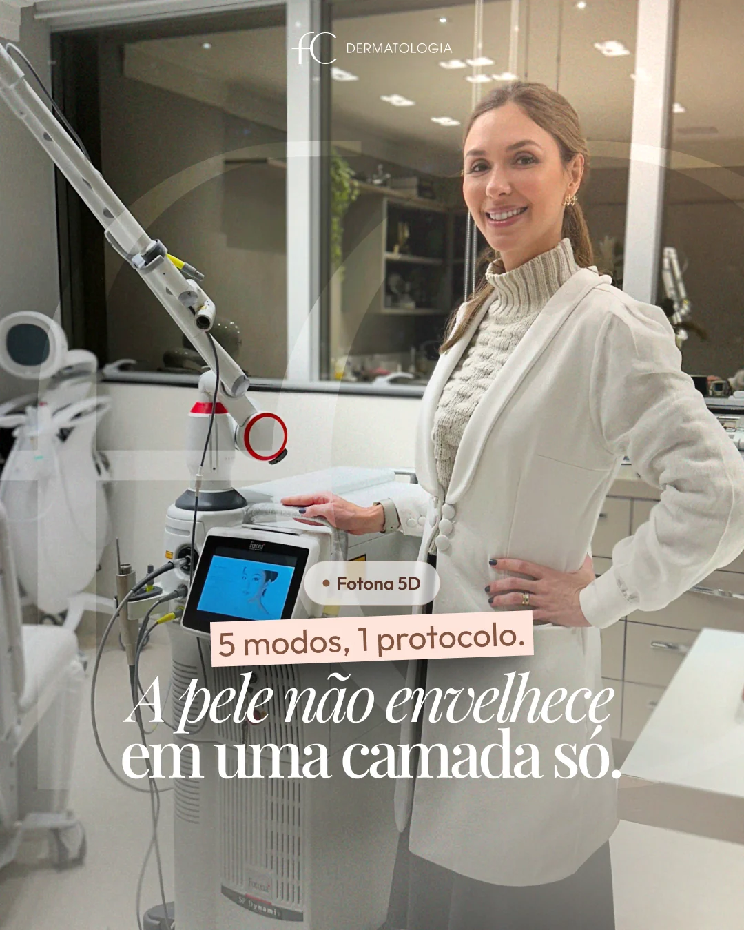 Post de Instagram do projeto FC Dermatologia