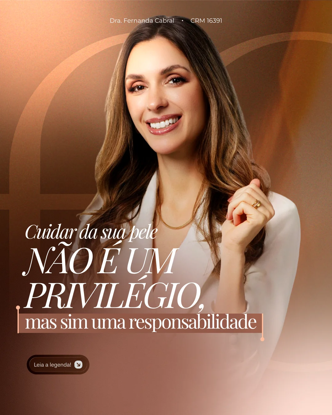 Post de Instagram do projeto FC Dermatologia
