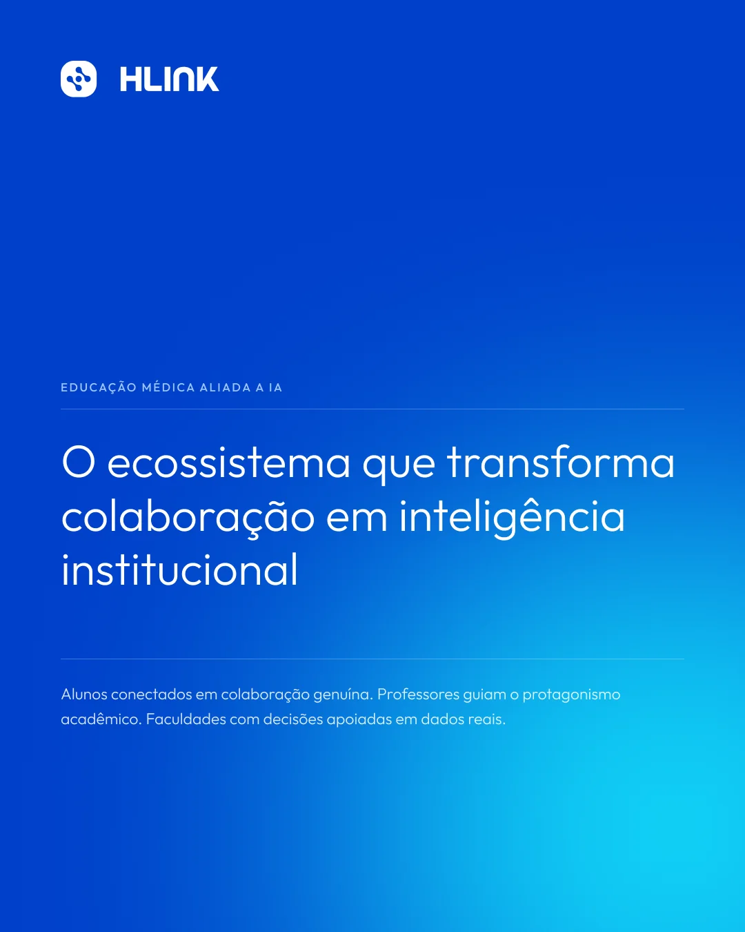 Post de Instagram do projeto H-Link