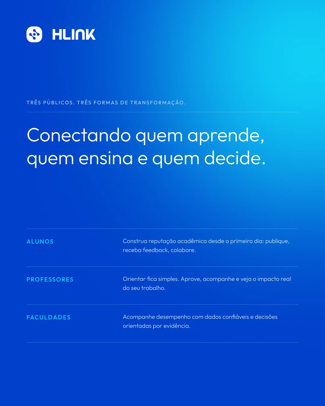 Post de Instagram do projeto H-Link