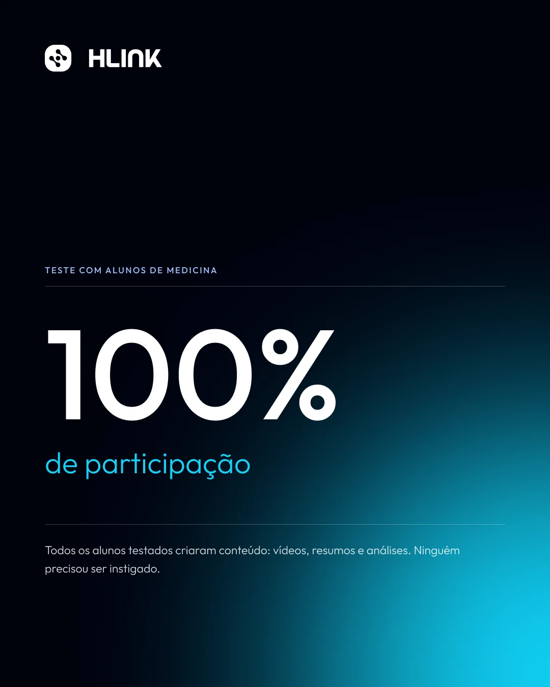 Post de Instagram do projeto H-Link