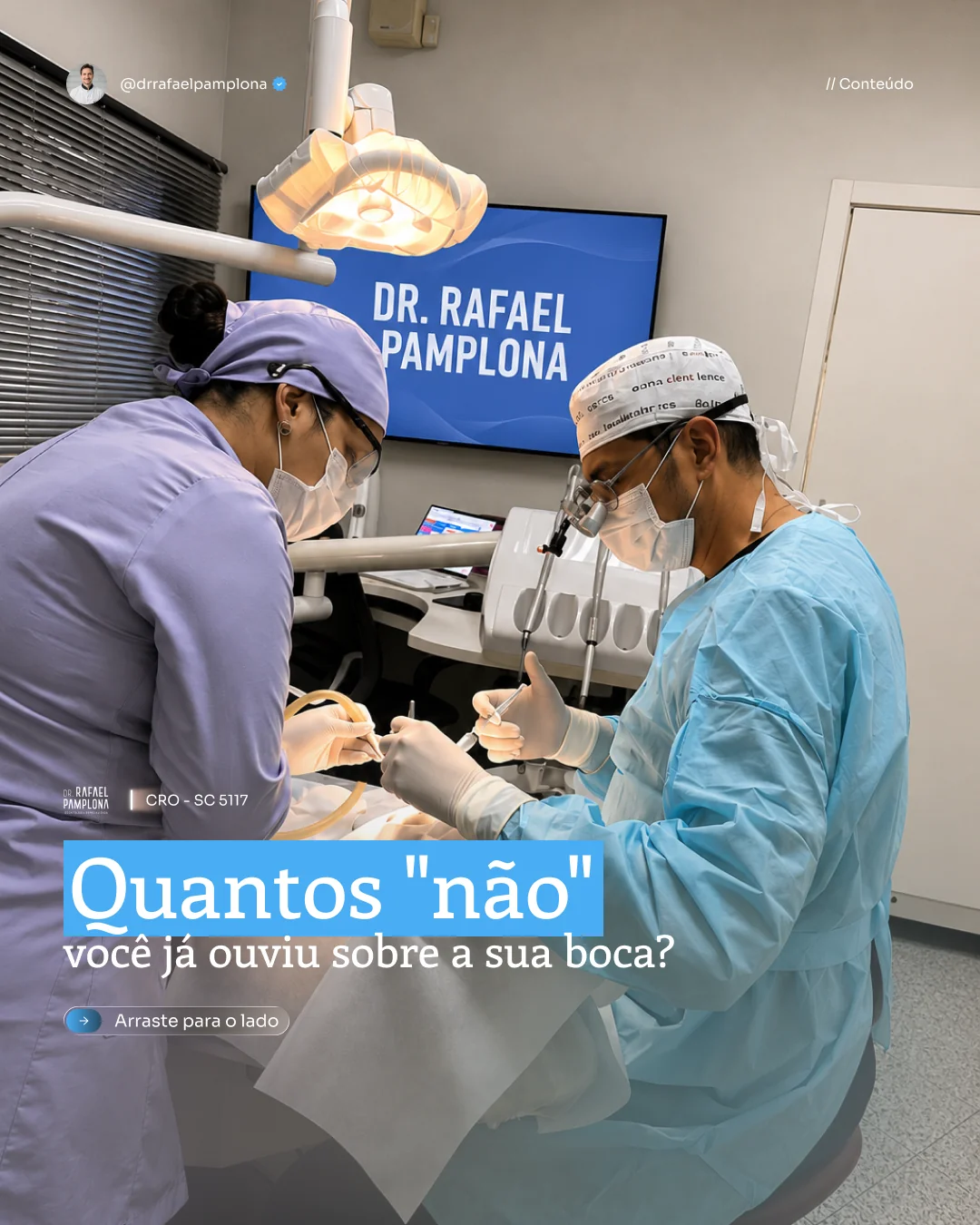Post de Instagram do projeto Dr. Rafael Pamplona