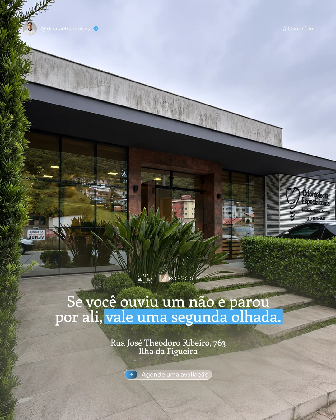 Post de Instagram do projeto Dr. Rafael Pamplona