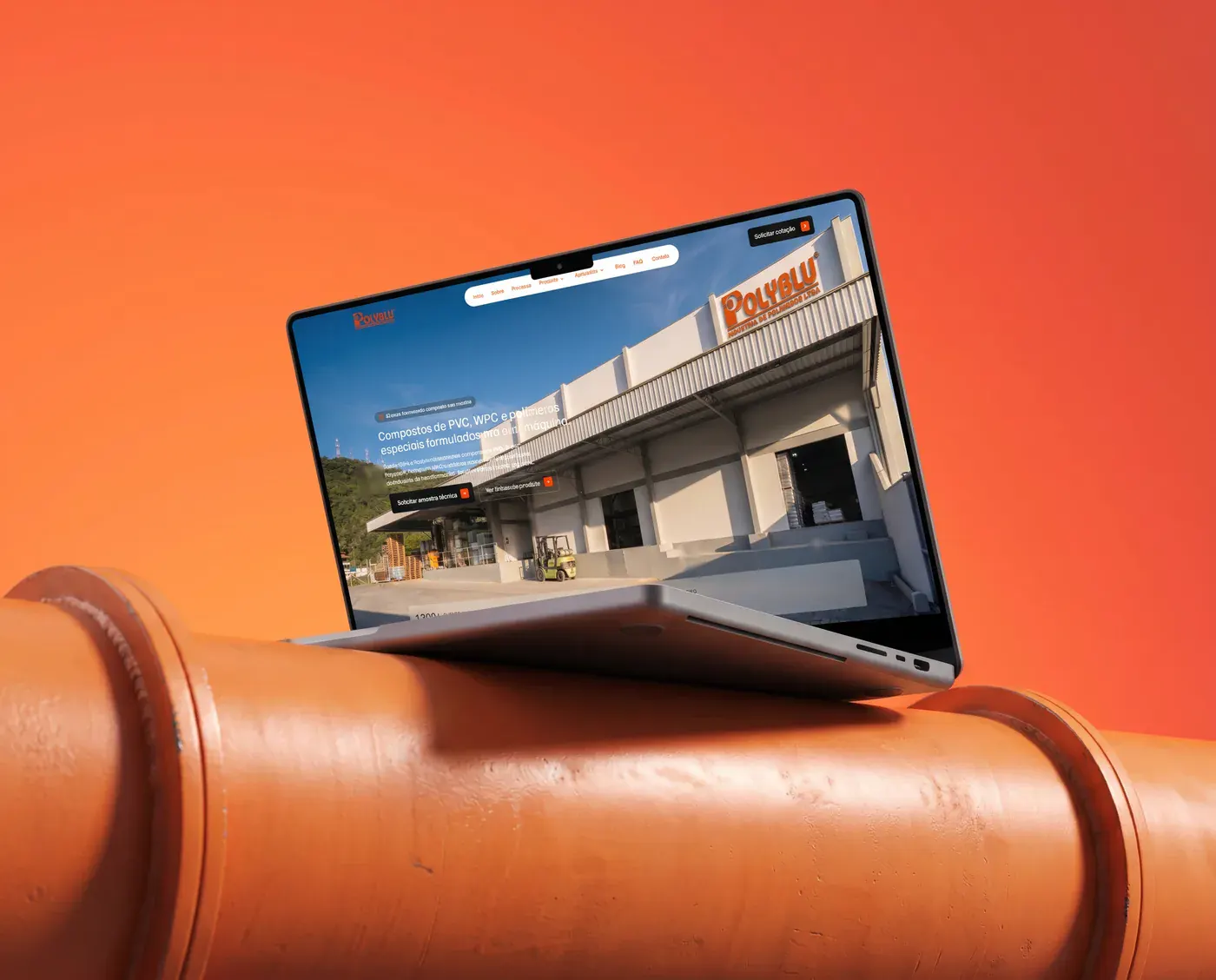 Polyblu: capa do case de Websites & Landing pages