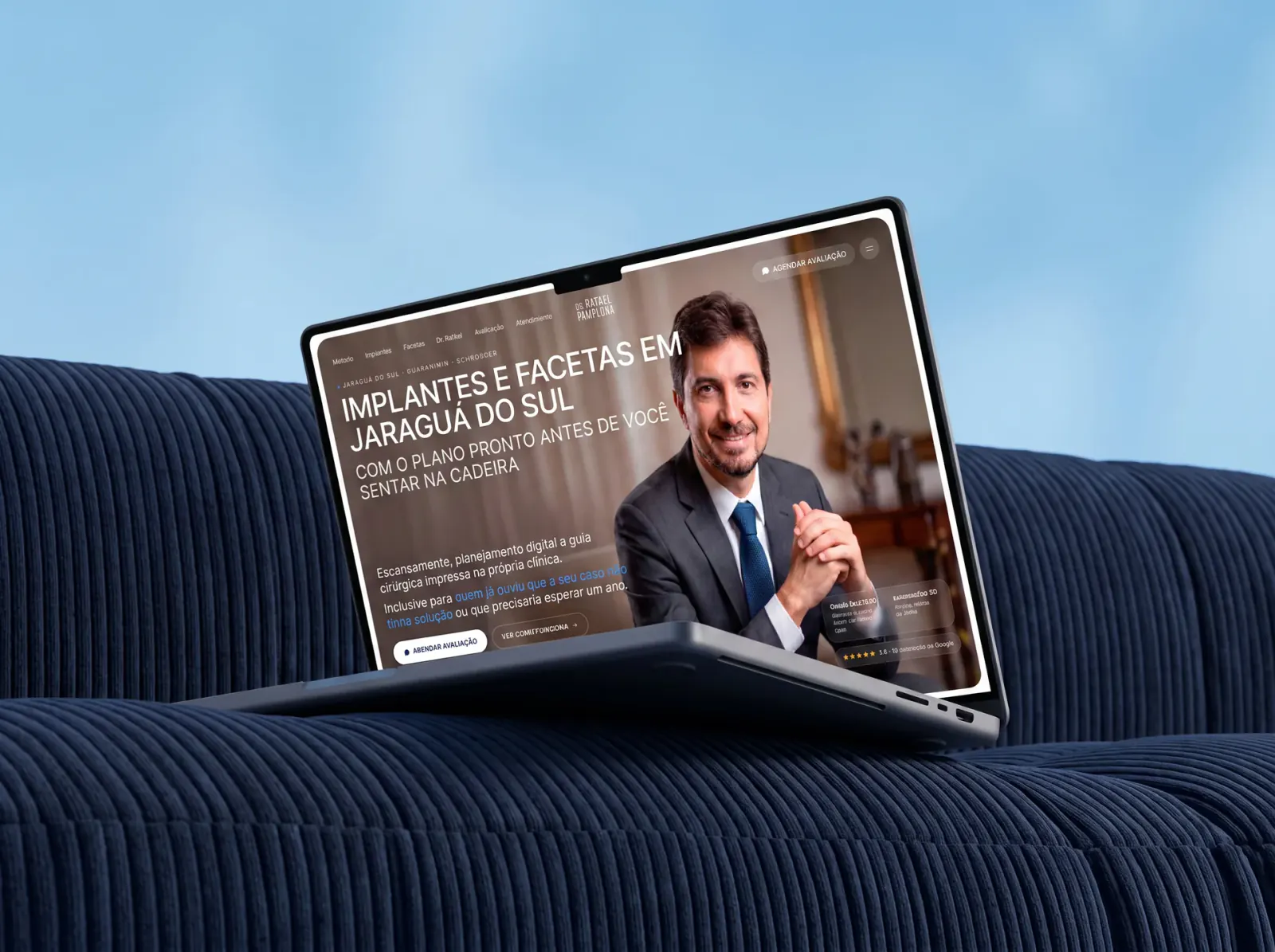 Dr. Rafael Pamplona: capa do case de Websites & Landing pages